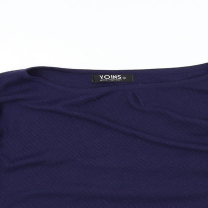 Yoins Womens Blue   Pullover Jumper Size M