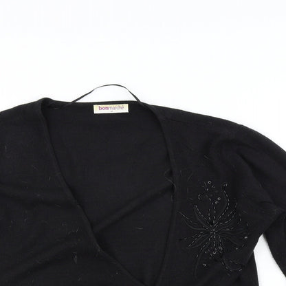 Bonmarché Womens Black Cardigan Jumper Size M