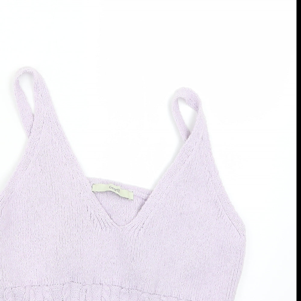 George Womens Purple   Basic Blouse Size 12