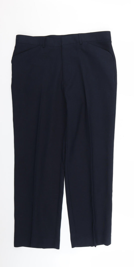 Preworn Mens Blue    Suit Trousers Size 36 L36 in