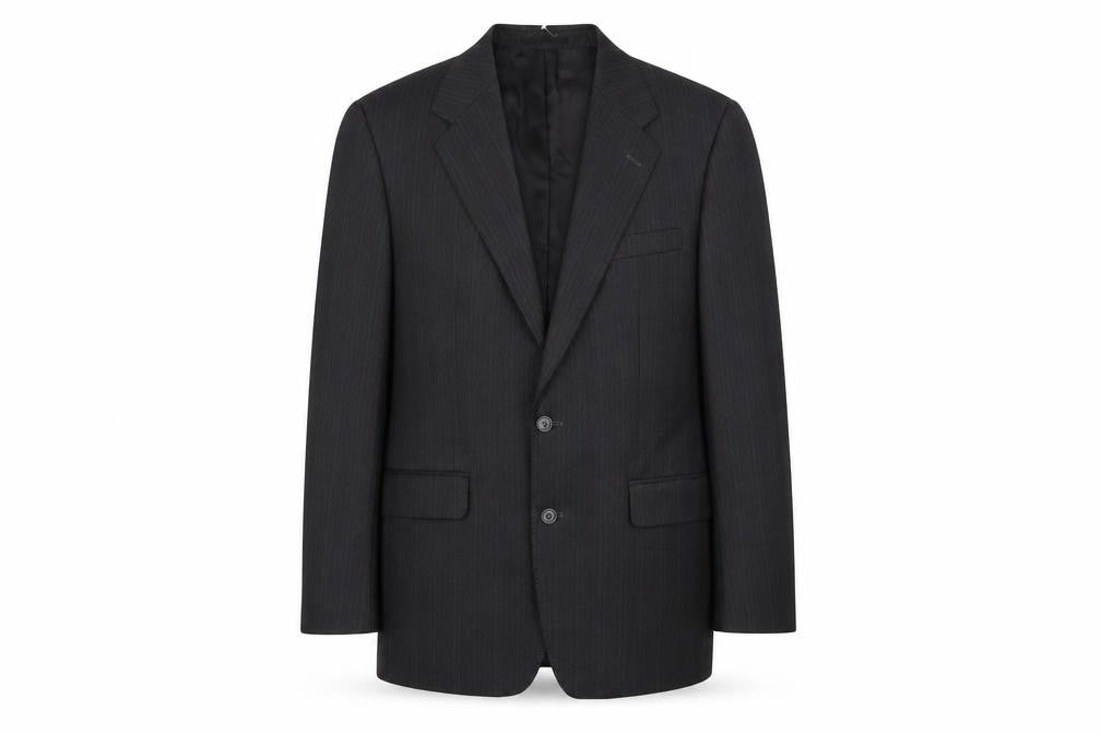 hewells Mens Grey Striped  Jacket Suit Jacket Size 38