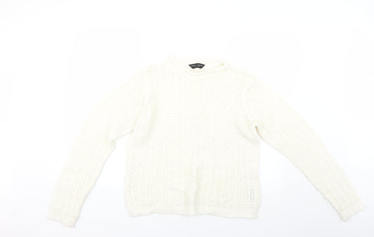 Dorothy Perkins Womens White   Pullover Jumper Size 14