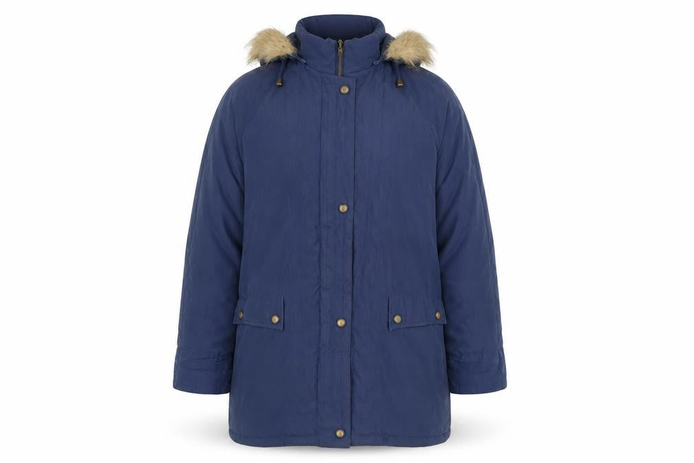 Chic de paris Womens Blue   Parka Coat Size 12
