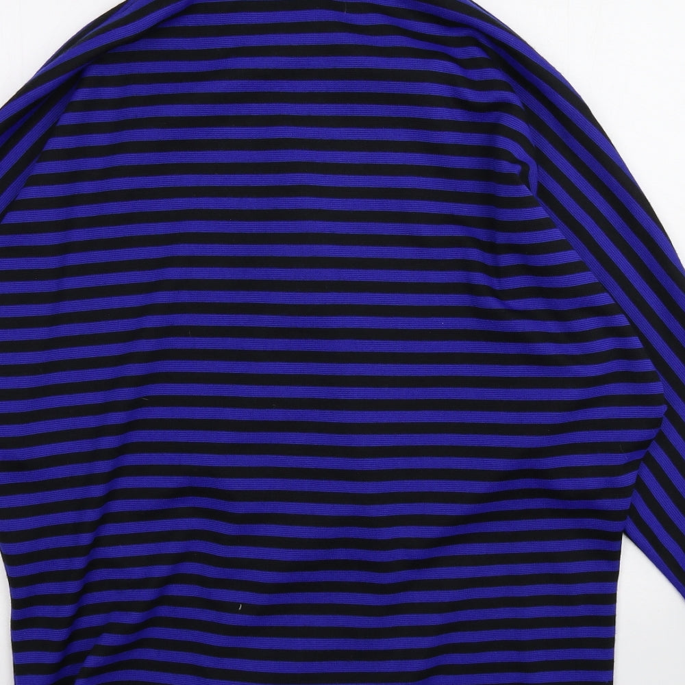 IMAGES Womens Blue Striped  Cardigan Jumper Size 16