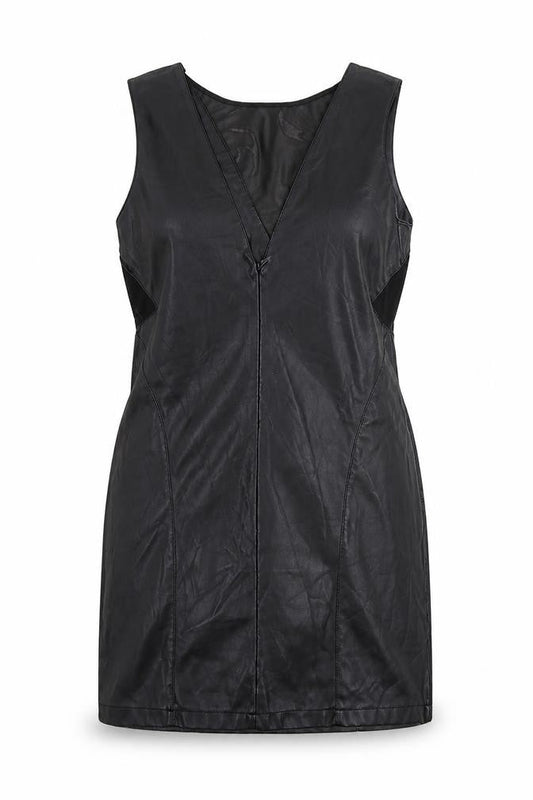 Front view of Miss Selfridge women’s black a-line, size UK 16