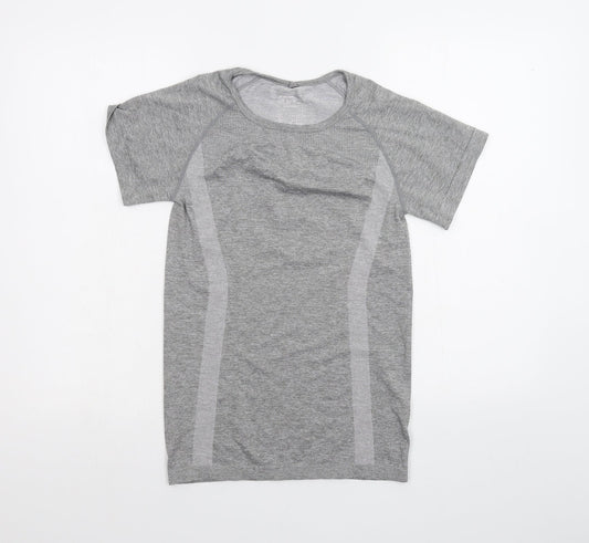 WORKOUT Womens Grey   Basic T-Shirt Size 10