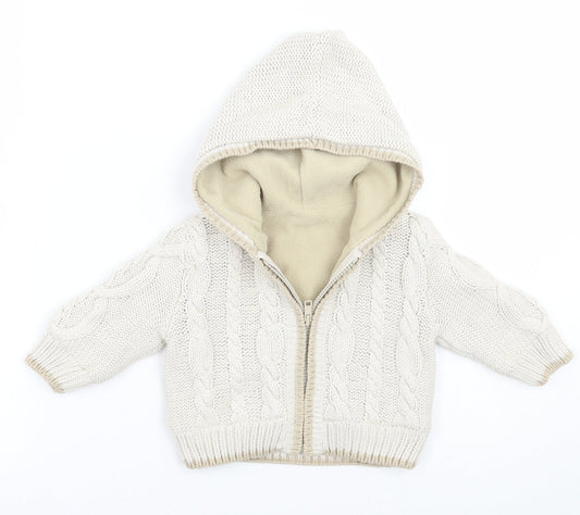 Mothercare Boys Beige   Jacket Coatigan Size 6-9 Months