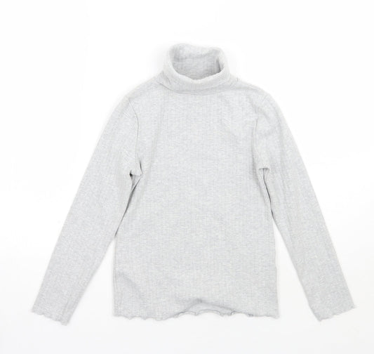 Marks and Spencer Girls Grey   Pullover Jumper Size 9-10 Years