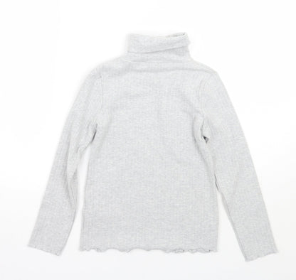 Marks & Spencer Girls Grey   Pullover Jumper Size 9-10 Years