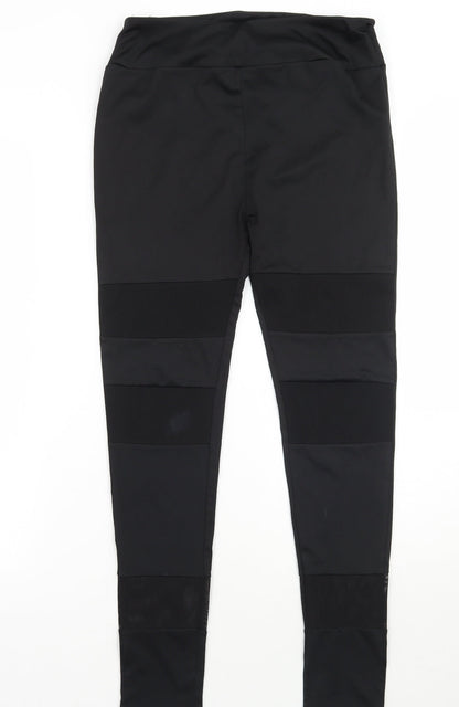 Additional front view of Missguided women’s black trousers, size UK 10, 26-inch leg