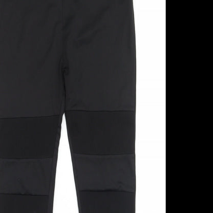 Close-up detail of Missguided women’s black trousers, size UK 10, 26-inch leg