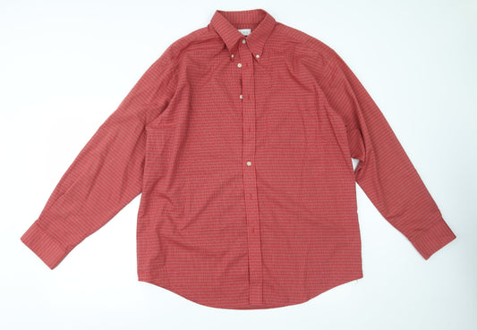 Items Mens Red Check   Button-Up Size L