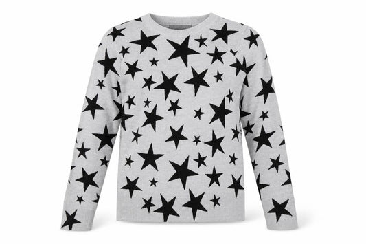Marks and Spencer Womens Grey Polka Dot Knit Pullover Sweatshirt Size 6