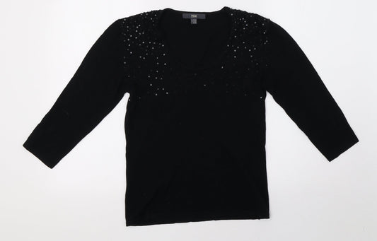 TCM Womens Black   Pullover Sweatshirt Size 14