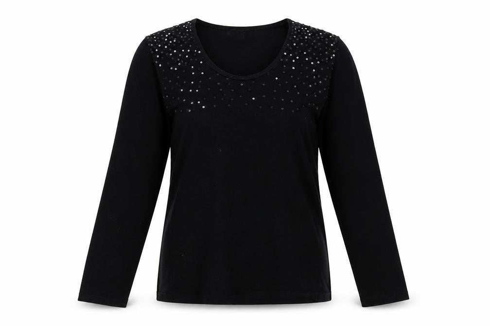 TCM Womens Black   Pullover Sweatshirt Size 14
