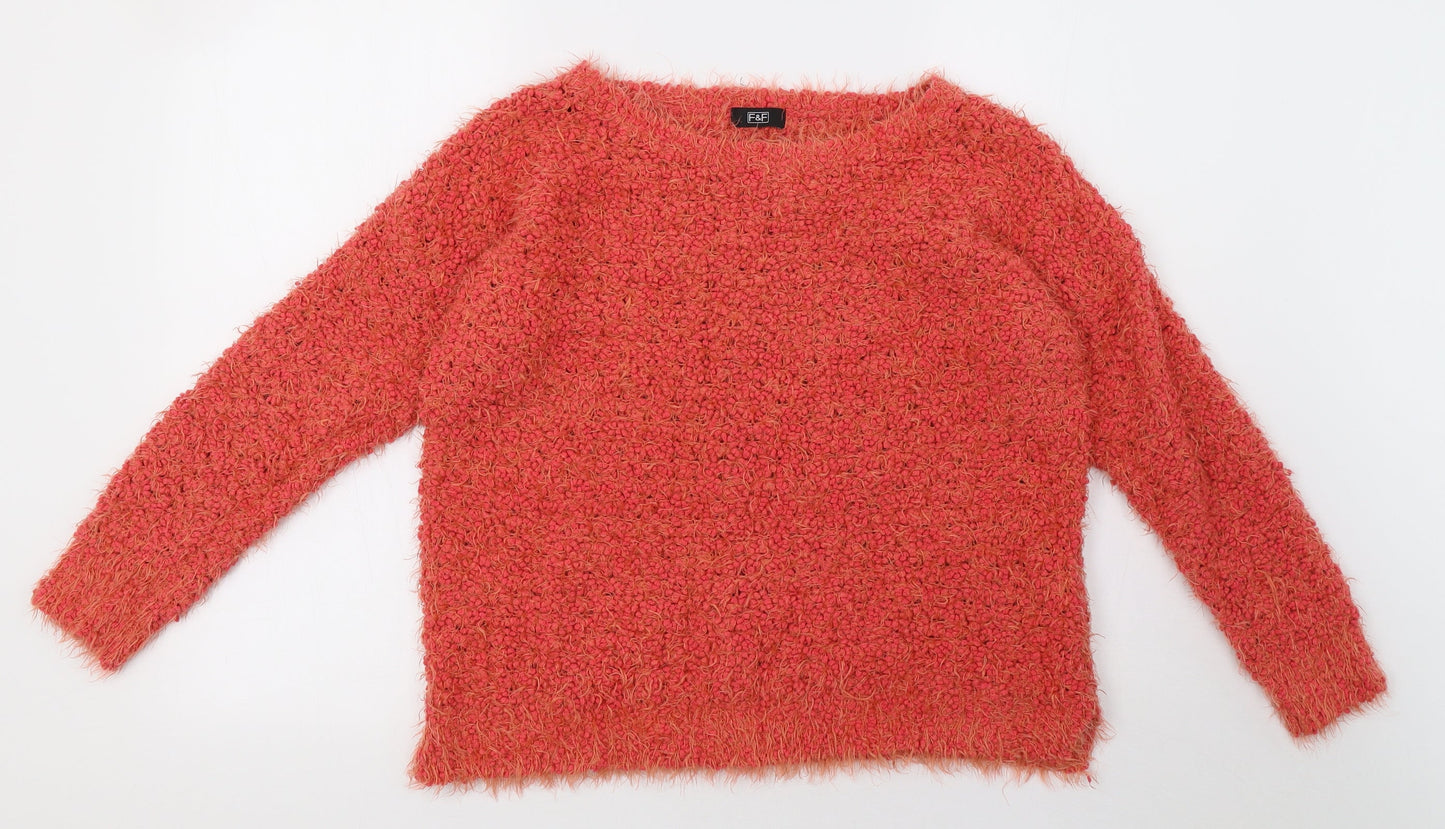 F&F Womens Pink   Pullover Sweatshirt Size 14