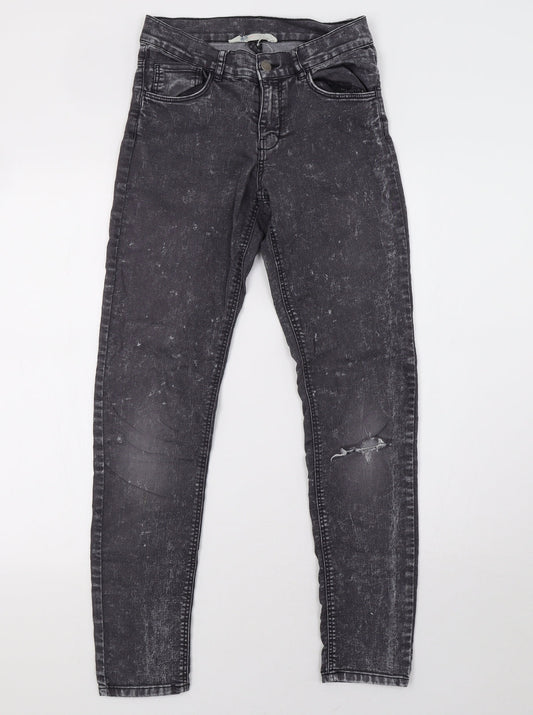 H&M Womens Grey  Denim Skinny Jeans Size 6 L29 in
