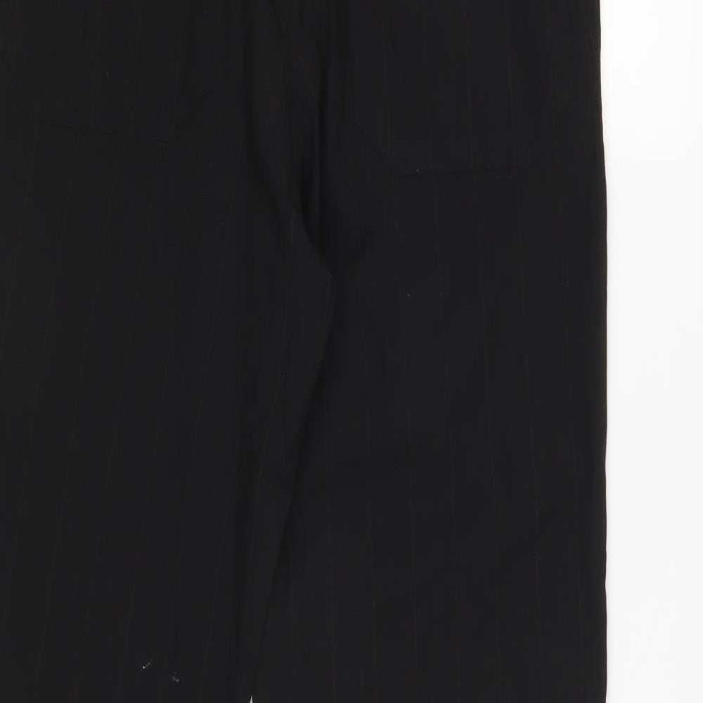 Creon Previs Womens Black Striped  Dress Pants Trousers Size 32 L31 in
