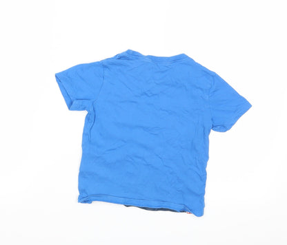 Back view of H&M girls’ blue basic polo, size 2-3, years - lego
