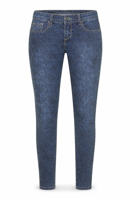 Oodji Womens Blue Animal Print  Skinny Jeans Size 8 L30 in