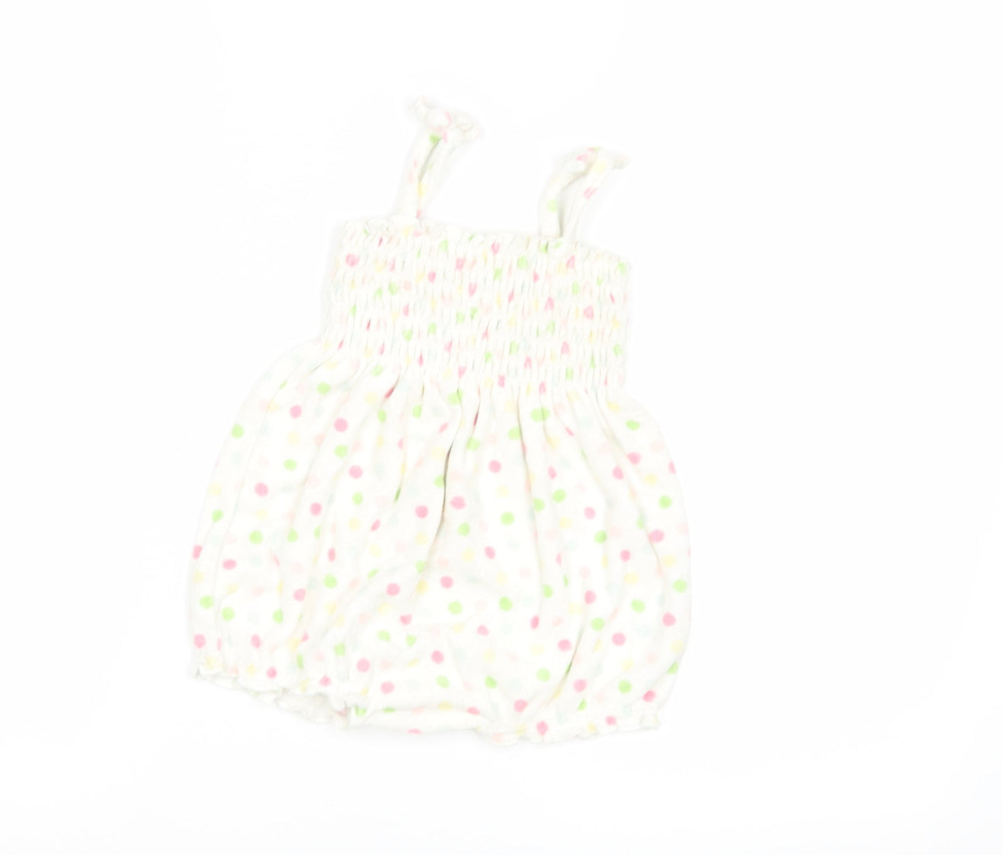 NEXT Baby White Polka Dot  Romper One-Piece Size 6-9 Months