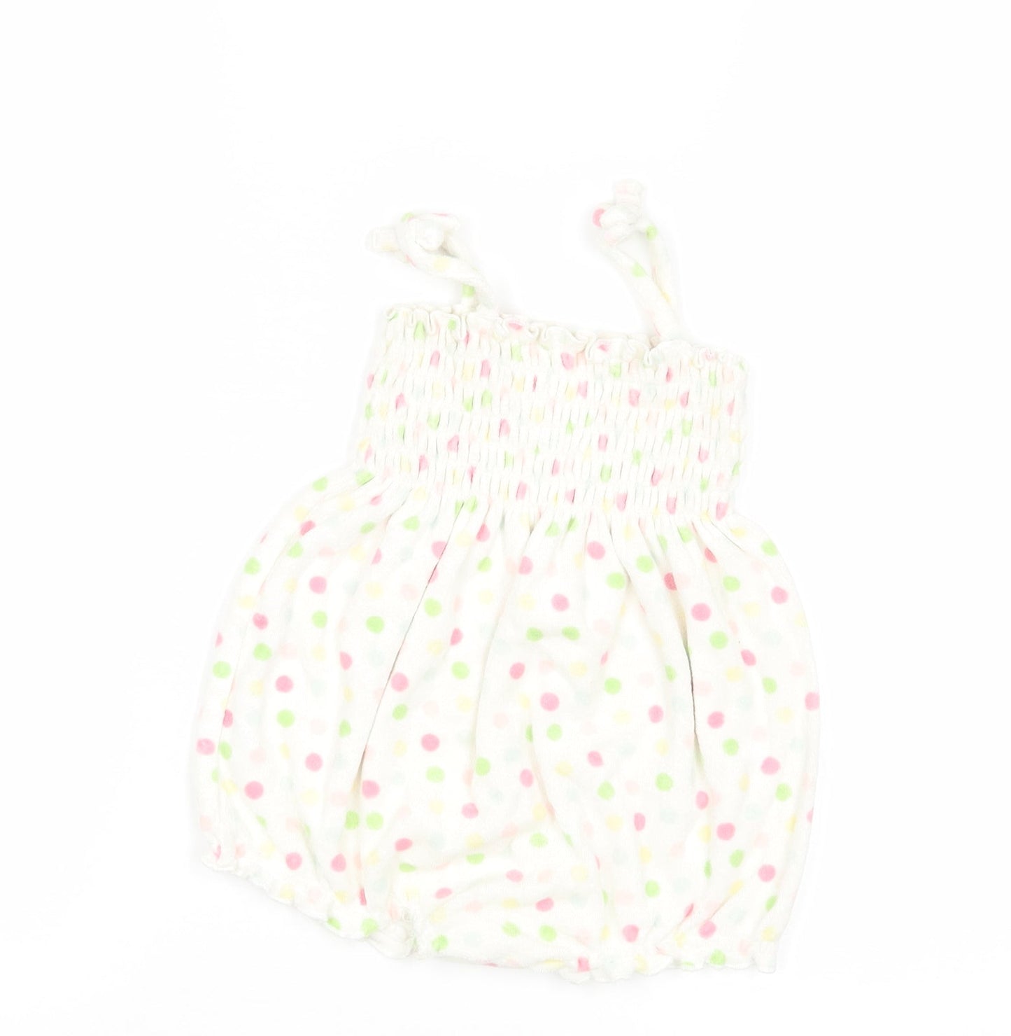 NEXT Baby White Polka Dot  Romper One-Piece Size 6-9 Months