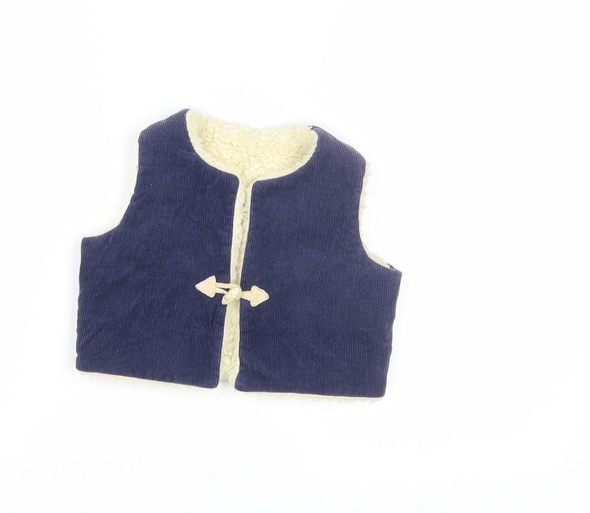 Additional front view of Debenhams girls’ blue gilet snowsuit, size 3, years