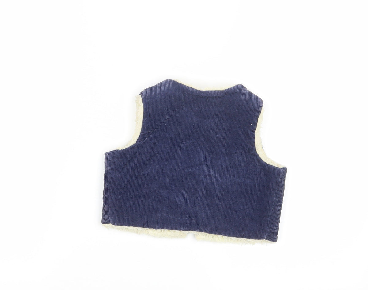 Back view of Debenhams girls’ blue gilet snowsuit, size 3, years