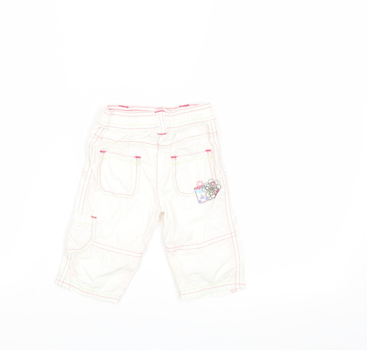 M&S Baby White   Cargo Trousers Size 3-6 Months