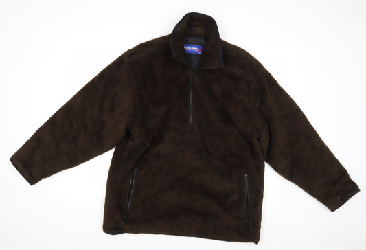 Global Adventure Mens Brown   Overcoat Coatigan Size S