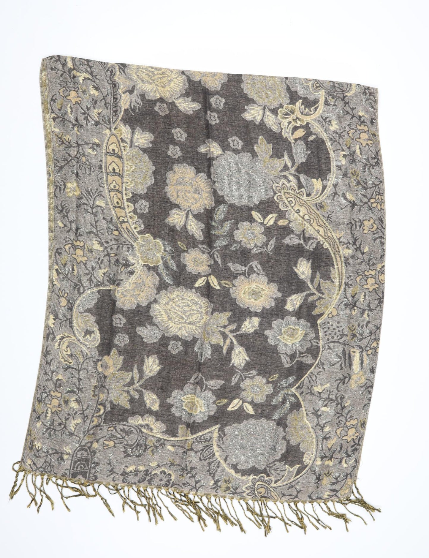 Preworn Womens Brown Floral   Scarf