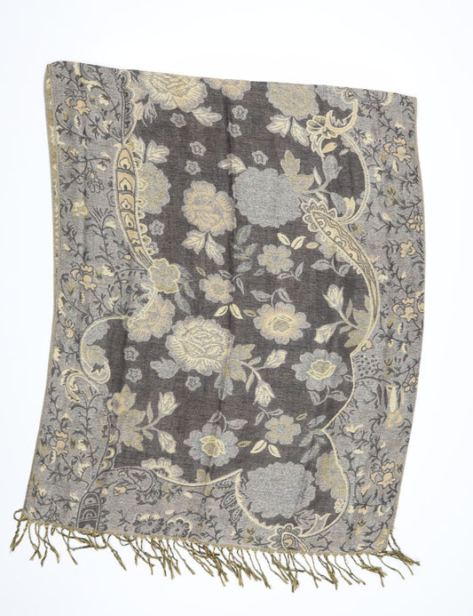 Preworn Womens Brown Floral   Scarf