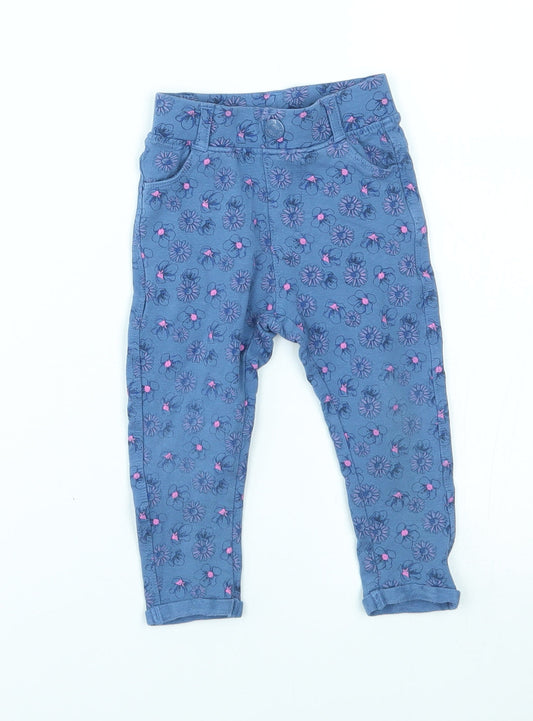 Cool club Baby Blue Flecked  Jogger Trousers Size 12 Months