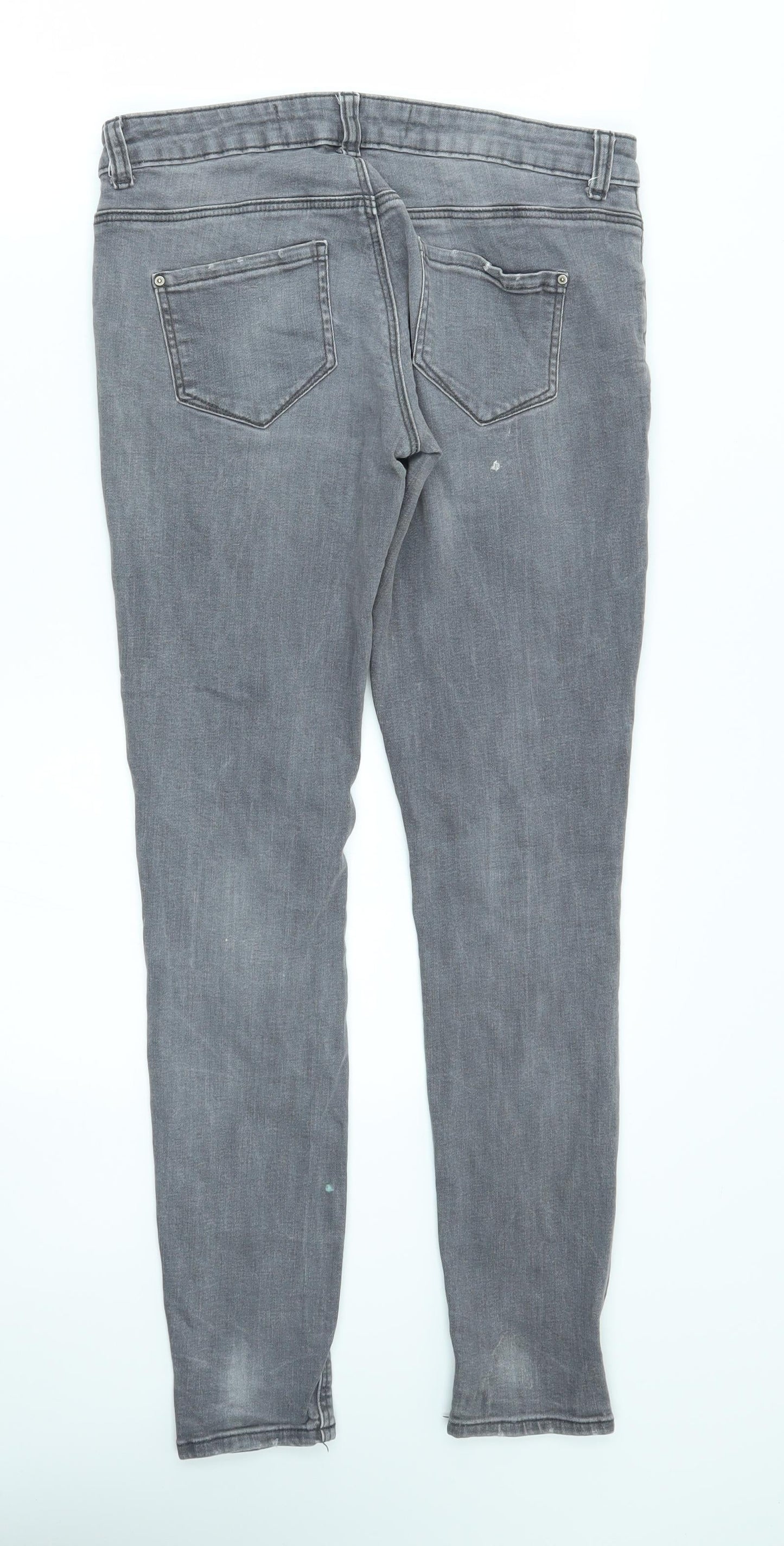denim co Womens Grey   Straight Jeans Size 10 L28 in