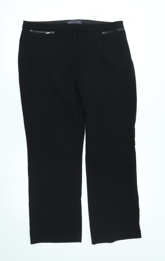 M&S Womens Black   Trousers  Size 14 L26 in