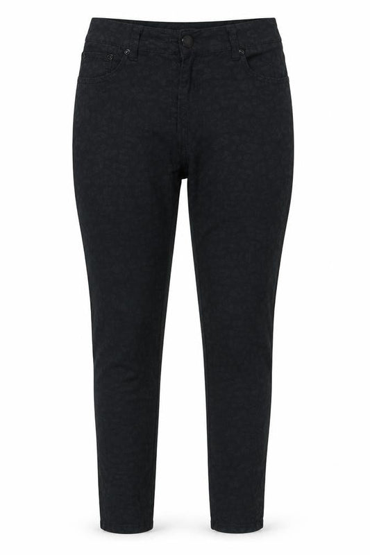 lucid Womens Black Animal Print  Skinny Jeans Size 12 L29 in