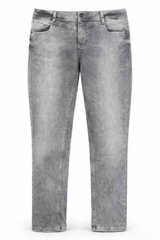 BE YOU Womens Grey   Straight Jeans Size 34 in L29 in