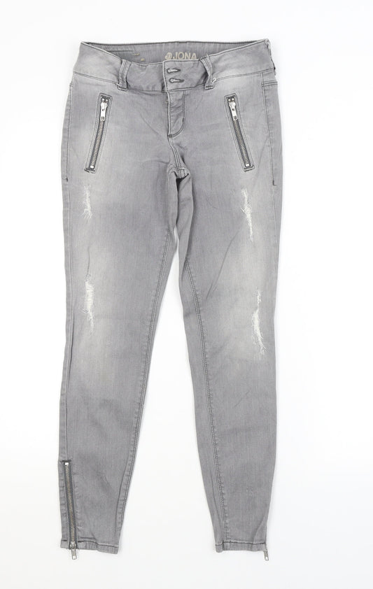 Preworn Womens Grey   Skinny Jeans Size 26 in L26 in