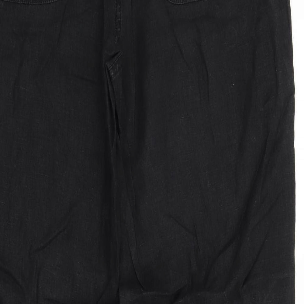 M&S Womens Black   Trousers  Size 16 L28 in