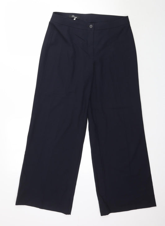 Peruggi Womens Blue   Trousers  Size 14 L30 in