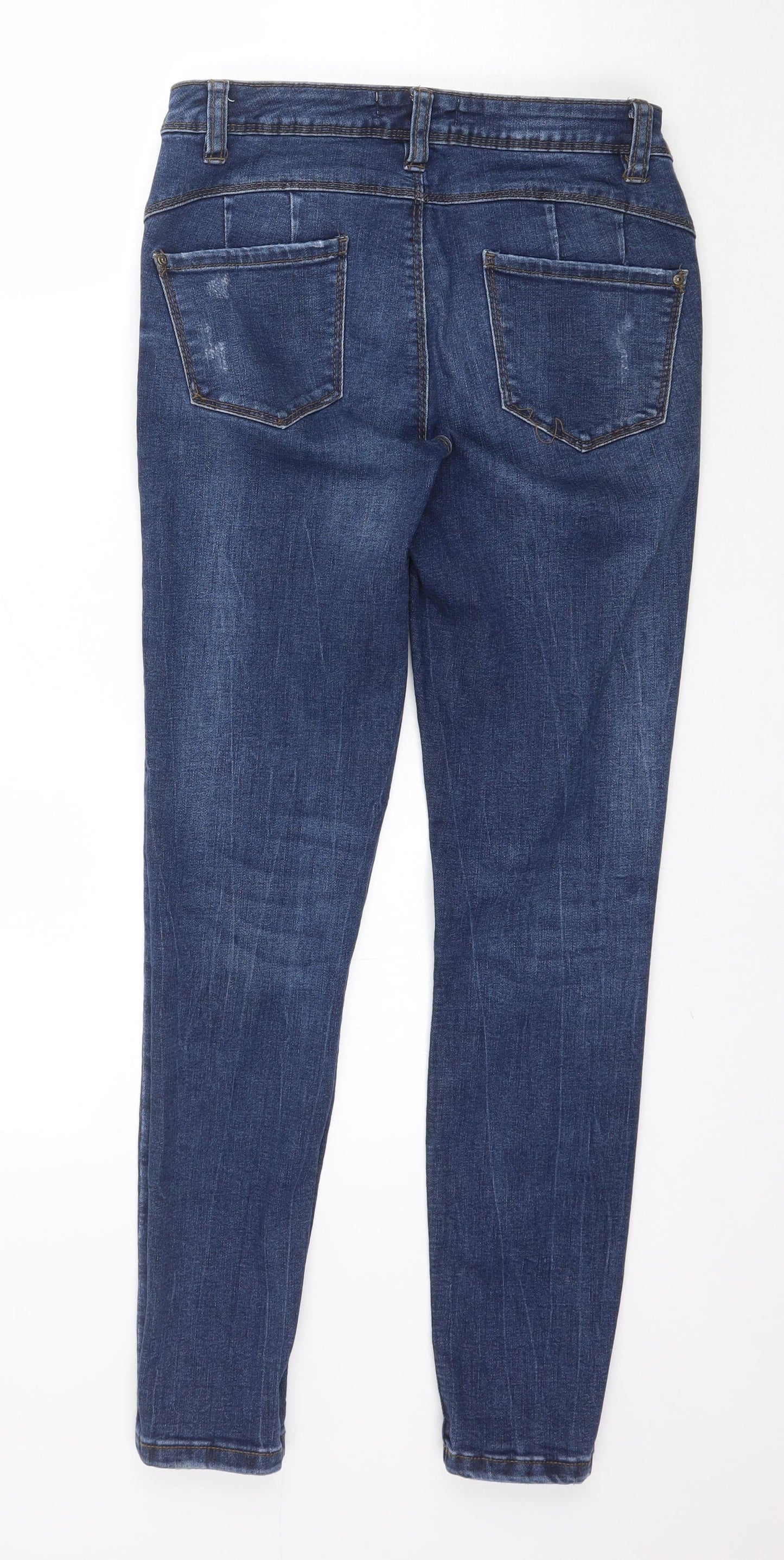 Denim & Co Womens Blue  Denim Skinny Jeans Size 12 L27 in