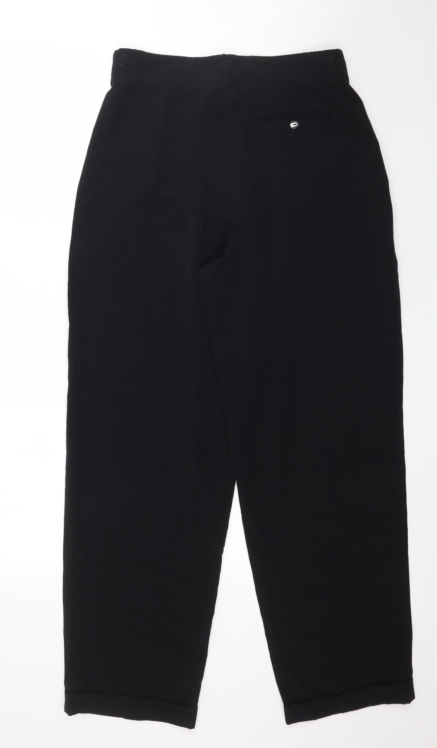 Uomo Womens Black   Trousers  Size L L32 in