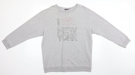Topshop Womens Grey   Pullover Jumper Size 12  - New York