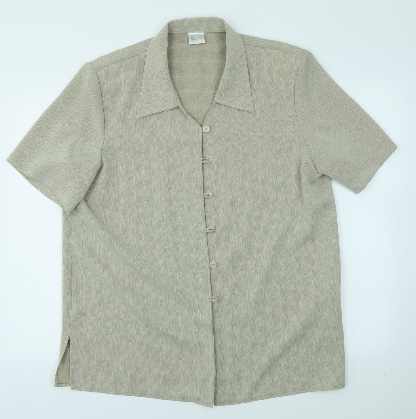 Sixth Sense Womens Beige   Basic Button-Up Size 20