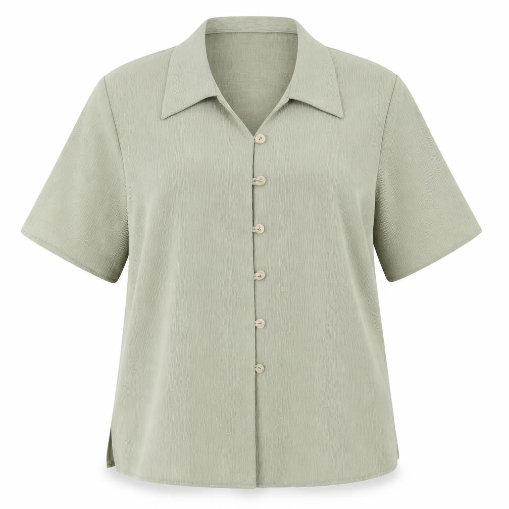 Sixth Sense Womens Beige   Basic Button-Up Size 20