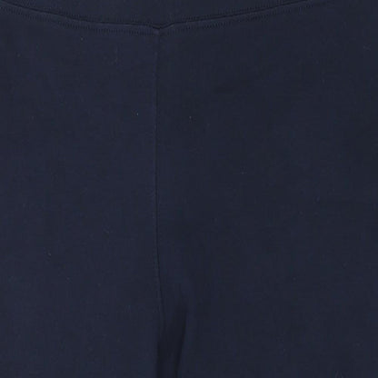 Close-up detail of Papaya women’s blue sweatpants, size UK 14, 21-inch leg