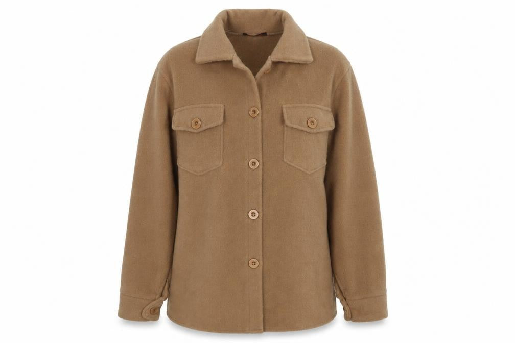 Fashion Womens Beige   Pea Coat Coat Size S