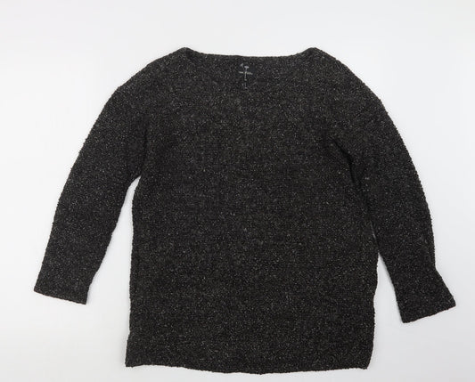 NEXT Womens Black  Knit Pullover Jumper Size 10