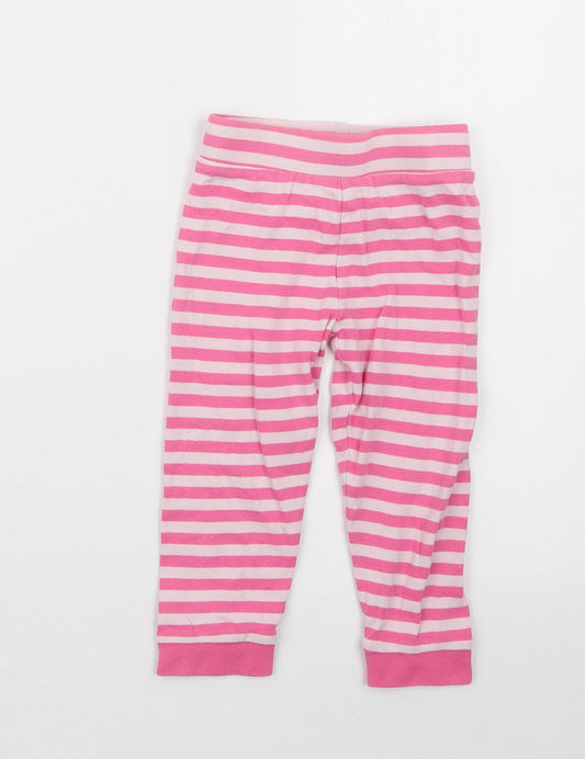Mini Club Girls Pink Striped  Capri Trousers Size 18-24 Months
