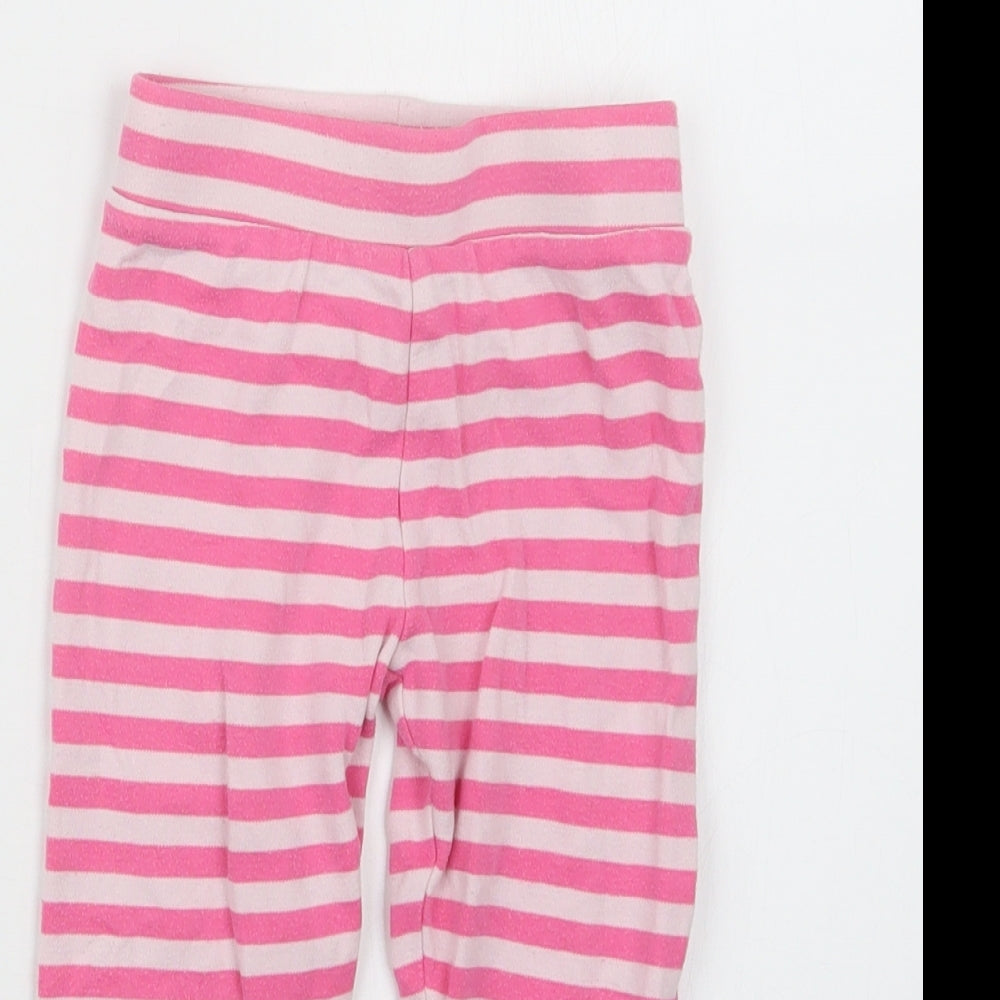 Mini Club Girls Pink Striped  Capri Trousers Size 18-24 Months